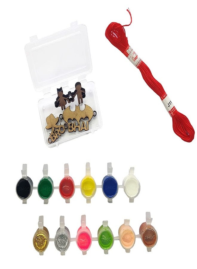 Penkraft Raksha Bandhan MDF Rakhi Making DIY kit Combo -1 Free Video Tutorial - Image 3